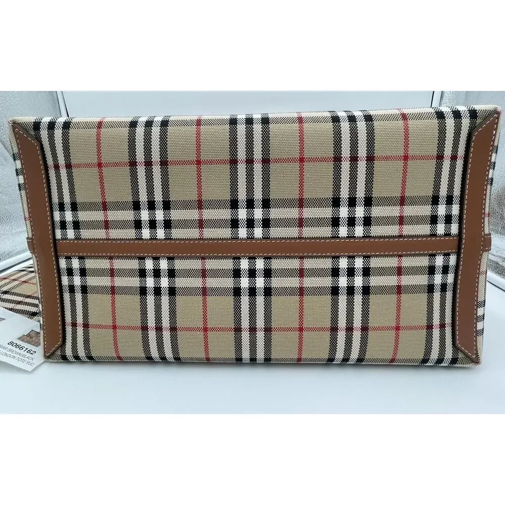 $2090 NEW BURBERRY London Check LARGE 2pc Tote Shopper Bag Purse! - Picture 11 of 14
